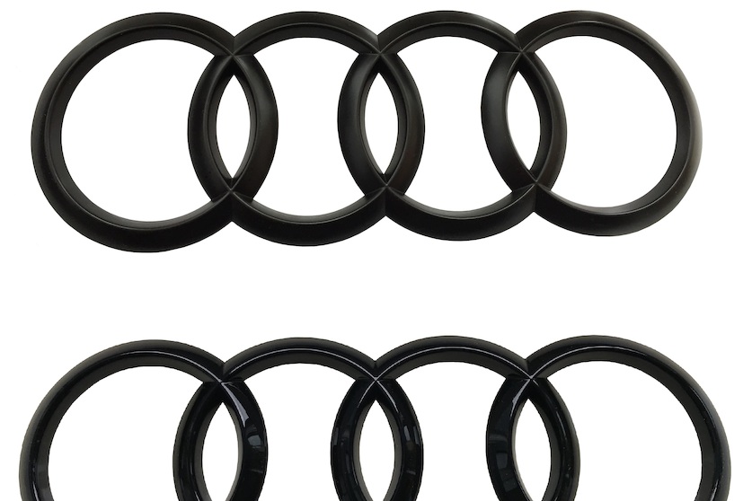 AUDI Ringe - schwarz / matt - A3 (8L) - vorne ☀️ ab 73,90 €