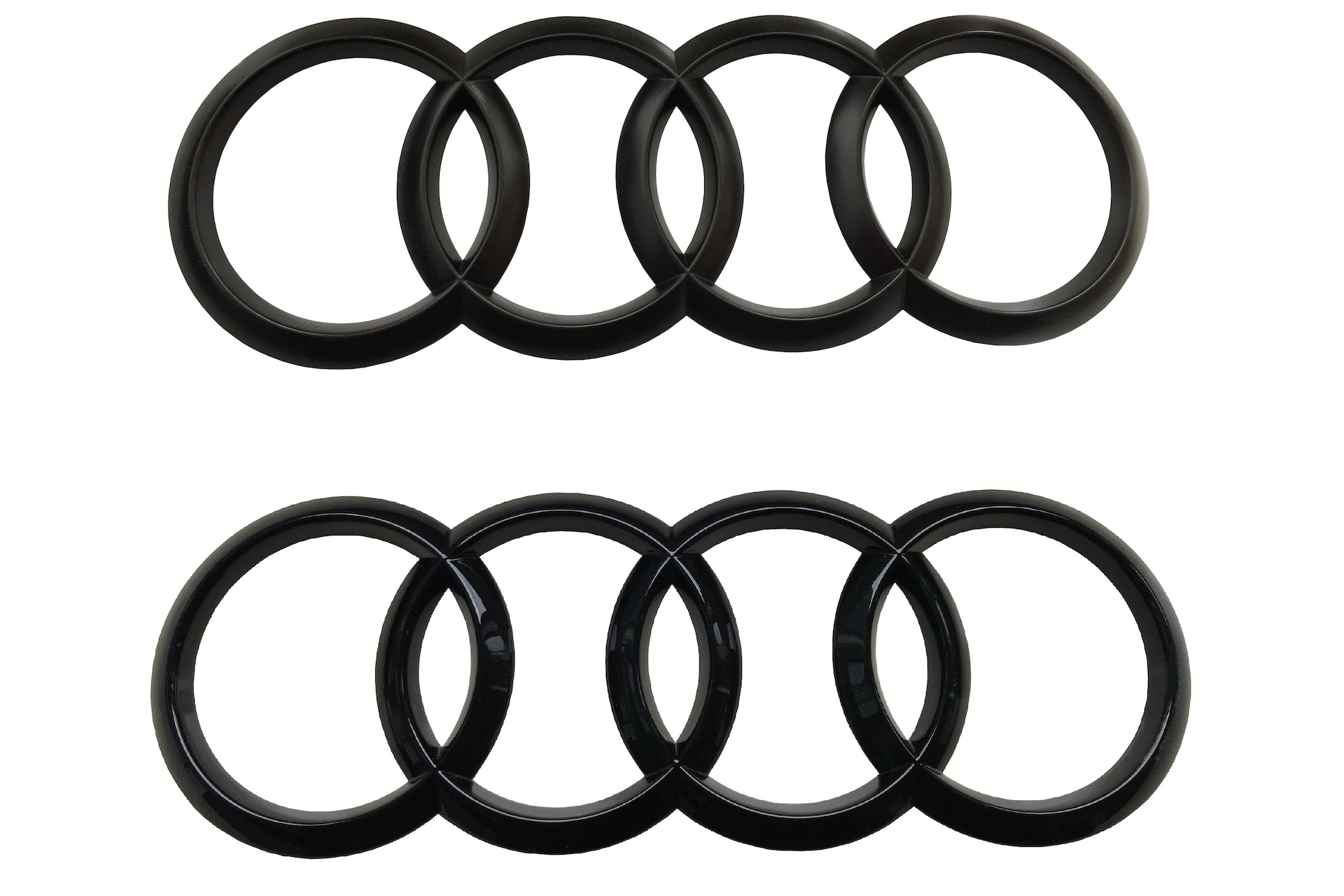 AUDI Ringe - schwarz / glänzend - A4 (B7) - vorne ☀️ ab 68,90 €